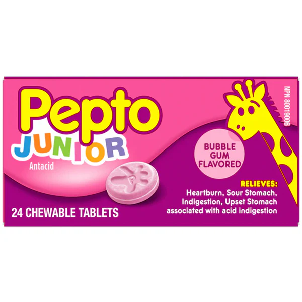 PEPTO BISMOL - KIDS BUBBLE GUN CHEWABLE TABLETS 24x24 CT