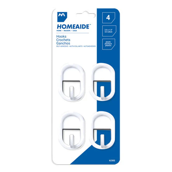 HOME-AIDE - HOOKS MEDIUM 12x4 PK