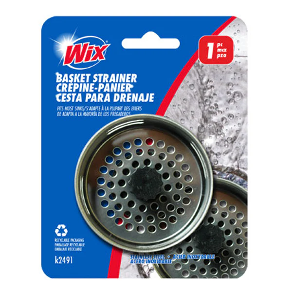 HOME-AIDE - DRAIN BASKET STAINLESS STEEL 6x1 EA