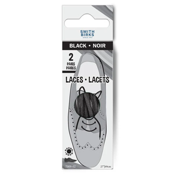 SYMAK - ROUND SHOE LACES BLACK 27IN 6x1 EA