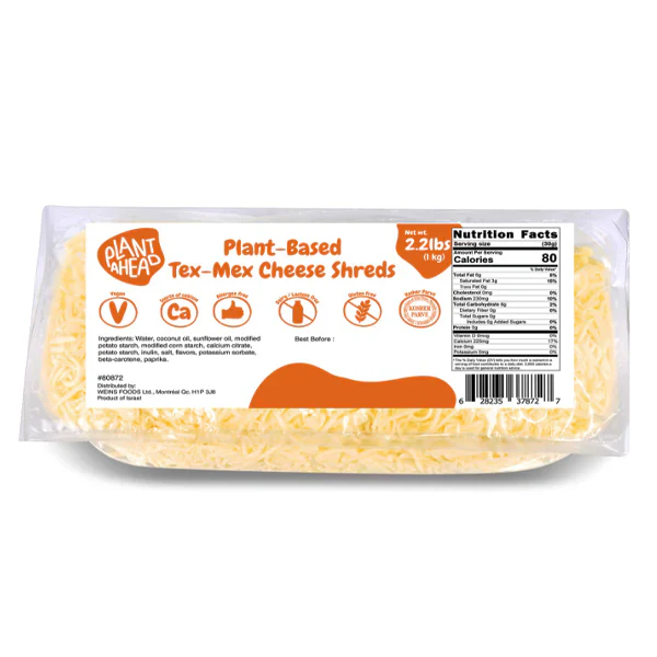 PLANT AHEAD - VEGAN TEX MEX SHREDDED 6x1 KG