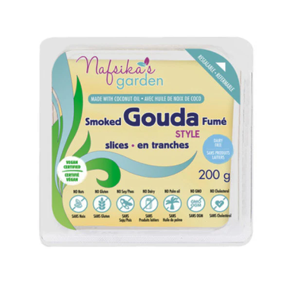 NAFSIKAS GARDEN - VEGAN SMOKED GOUDA STYLE SLICES 12x200 GR