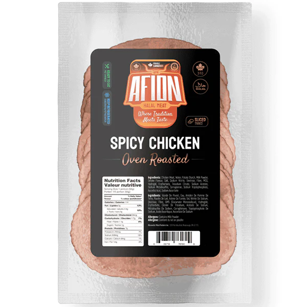 AFION - OVEN ROASTED SMOKED SPICY CHICKEN SLICED 16x175 GR