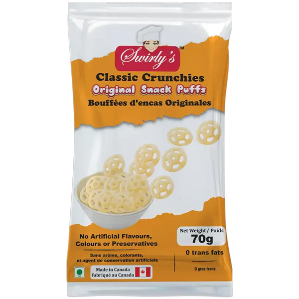 SWIRLYS - CLASSIC CRUNCHIES ORIGINAL SNACK PUFFS 20x70 GR