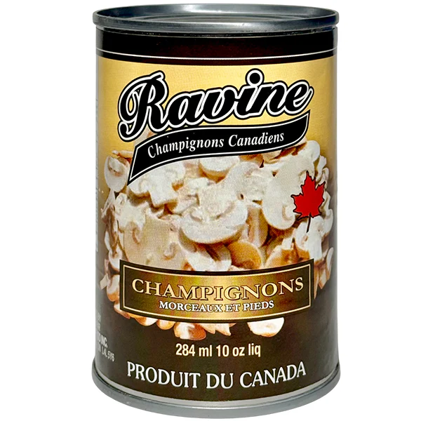 RAVINE - PIECES AND STEMS CANNED MUSHROOMS 24x284 ML