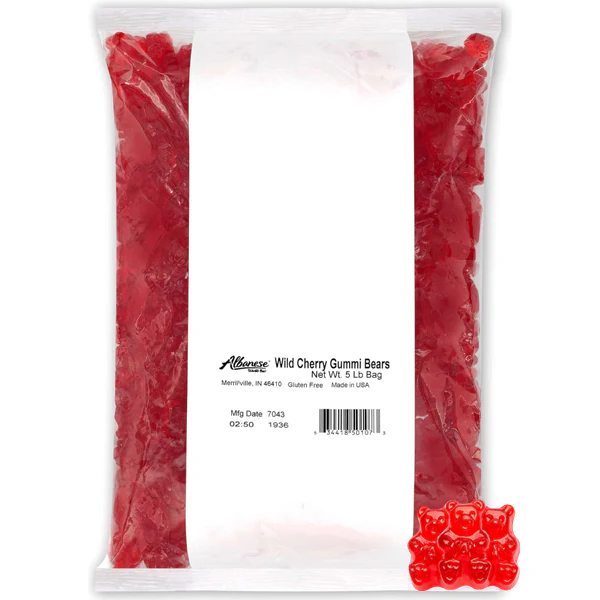 ALBANESE - WILD CHERRY GUMMY BEARS 4x2.27 KG