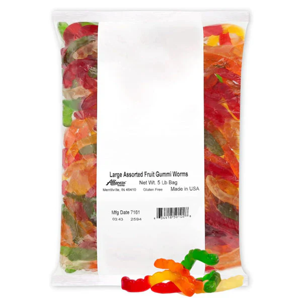 ALBANESE - 2" GUMMY WORMS 4x5 LB