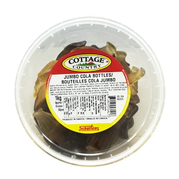 COTTAGE COUNTRY - JUMBO COLA BOTTLES IN PAIL 6x1 KG