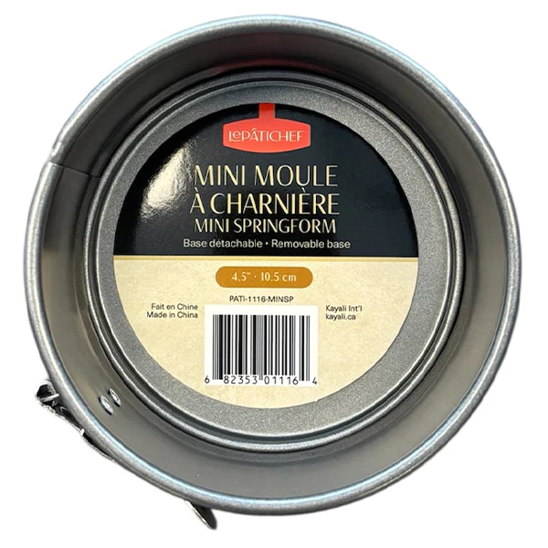LE PATICHEF - 4.5IN MINI SPRINGFORM PAN WITH REMOVABLE BASE 12x1 UN