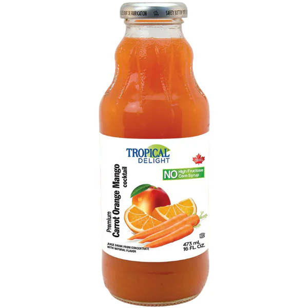 TROPICAL DELIGHT - TD CARROT ORANGE MANGO JUICE 12x473ML