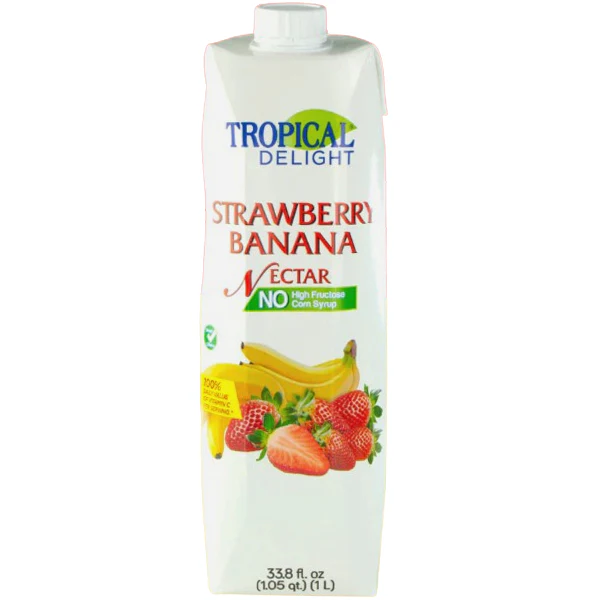TROPICAL DELIGHT - TD TETRA STRAWBERRY BANANA NECTAR 12x1 LT
