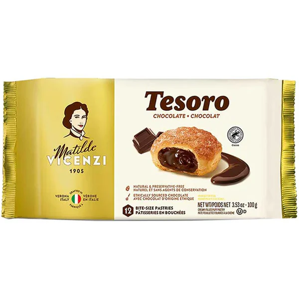 VICENZI - TESORO CHOCOLATE CREAM 10x100 GR