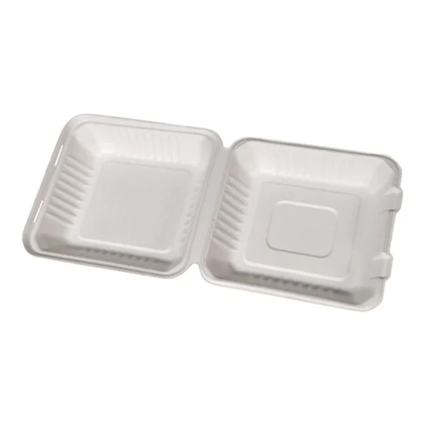 NEW WAVE - 8in BAGASSE CLAMSHELL 4x50EA