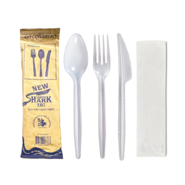E2E FOODPACK - FORK KNIFE SPOON NAPKIN CUTLERY 250UN