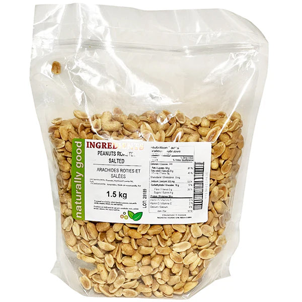 NATURALLY GOOD - PEANUTS ROASTED SALTED 2x1.5 KG