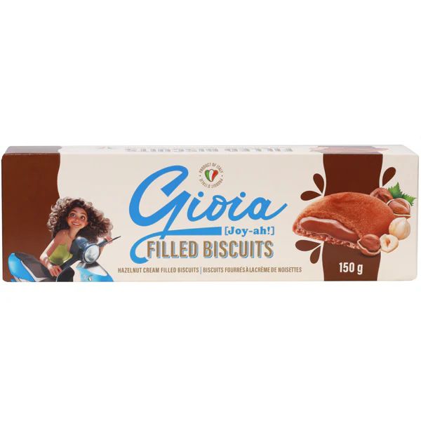 GIOIA - COOKIES HAZELNUT CREAM FILL 14x150 GR