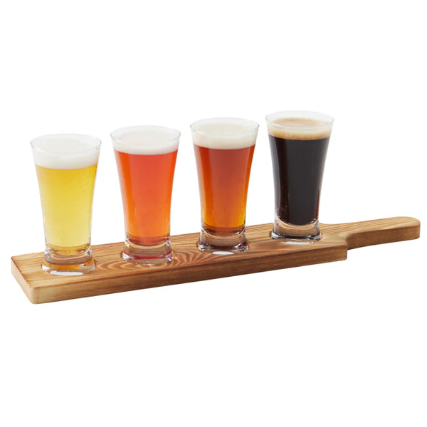 S&CO HOME - MATEO GLASS AND WOOD TASTING SET 8x1 PK