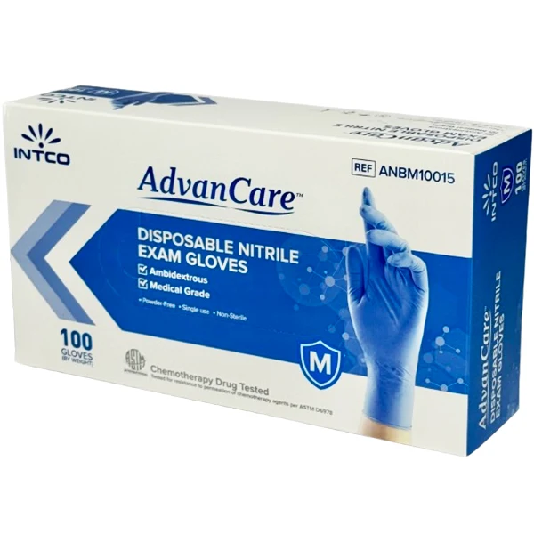 ADVANCARE - NITRILE GLOVES MEDIUM 3.5MIL 10x100 CT