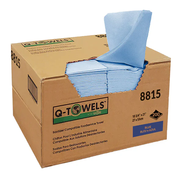 Q-TOWELS - SANITIZER COMPATIBLE 27x53cm FOODSERVICE TOWEL 200 CT