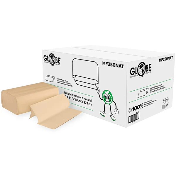 GLOBE - SINGLE FOLD TOWEL WHITE 16x250 CT