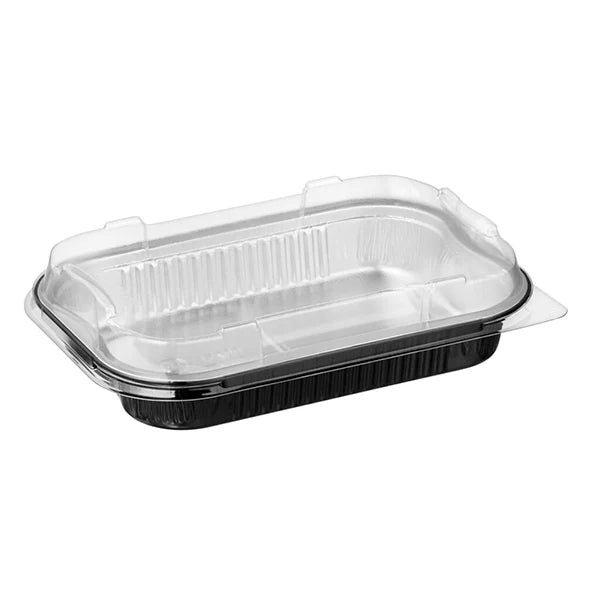 TALTHI - 751ml BLACK ALUMINUM RECT CONTAINER W/LID 751ML 12x15 EA
