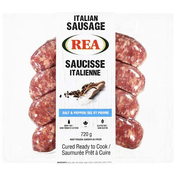 REA - FROZEN MILD ITALIAN SAUSAGES 8x720 GR