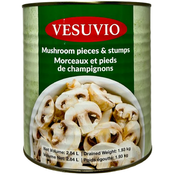 VESUVIO - MUSHROOMS PEICES AND STEMS 6x100 OZ