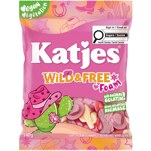 KATJES - WILD & FREE PLANT BASED FOAM GUMMIES 12x140 GR