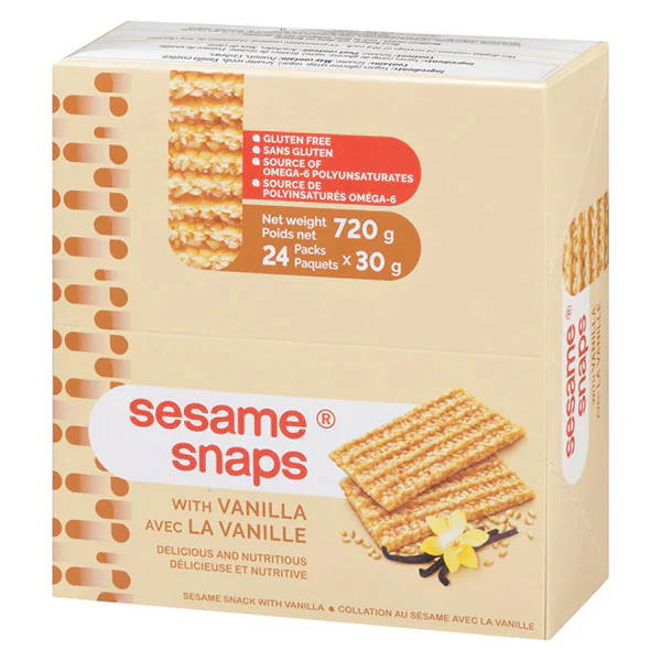 SESAME SNAPS - WITH VANILLA 12x24x30GR