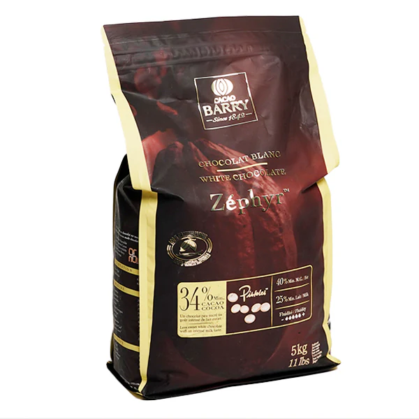 CACAO BARRY - ZEPHYR WHITE CHOCOLATE 34% 4x5 KG