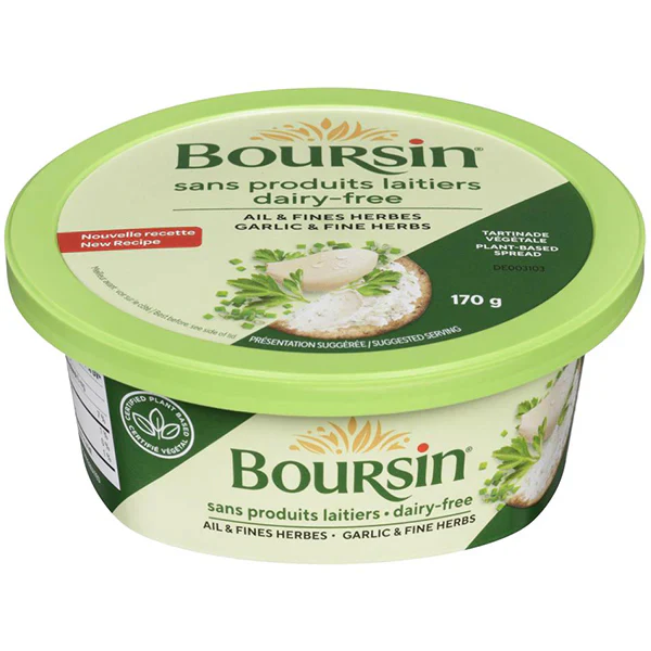 BOURSIN - DAIRY FREE GARLIC AND HERBS SPREAD 8X170 GR