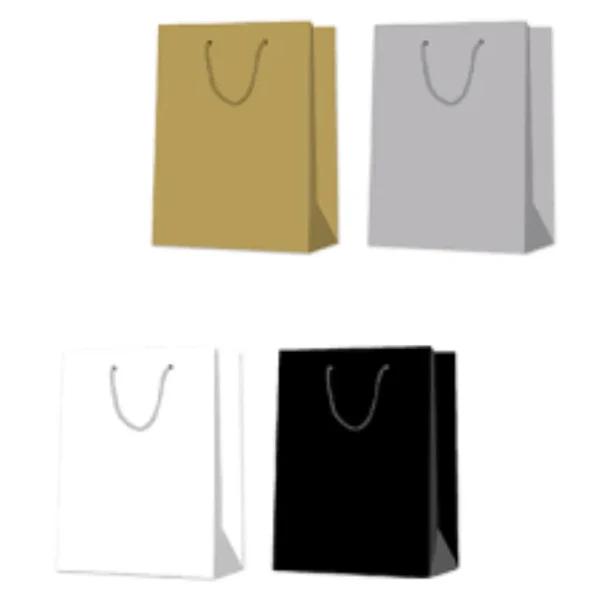 EPC - SOLID COLOUR MEDIUM GIFTBAG GOLD SILVER WHITE BLACK 1UN
