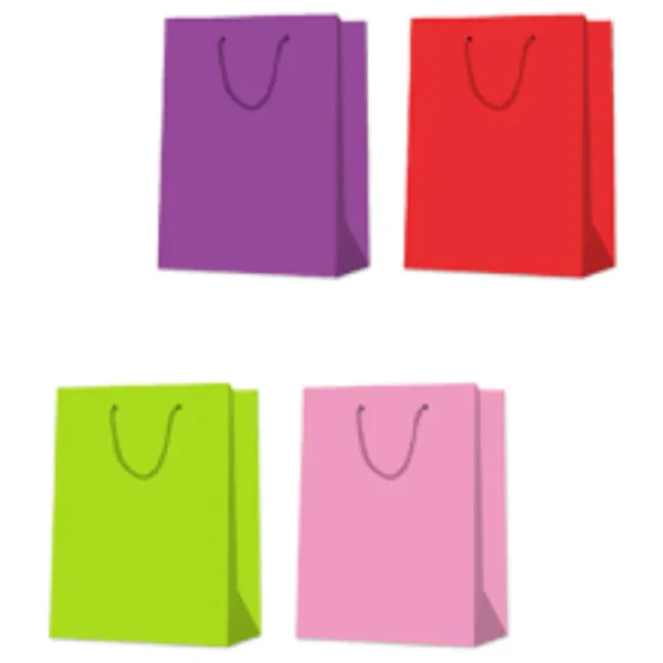 EPC - SOLID COLOUR LARGE GIFTBAG PURPLE RED GREEN PINK 1 UN