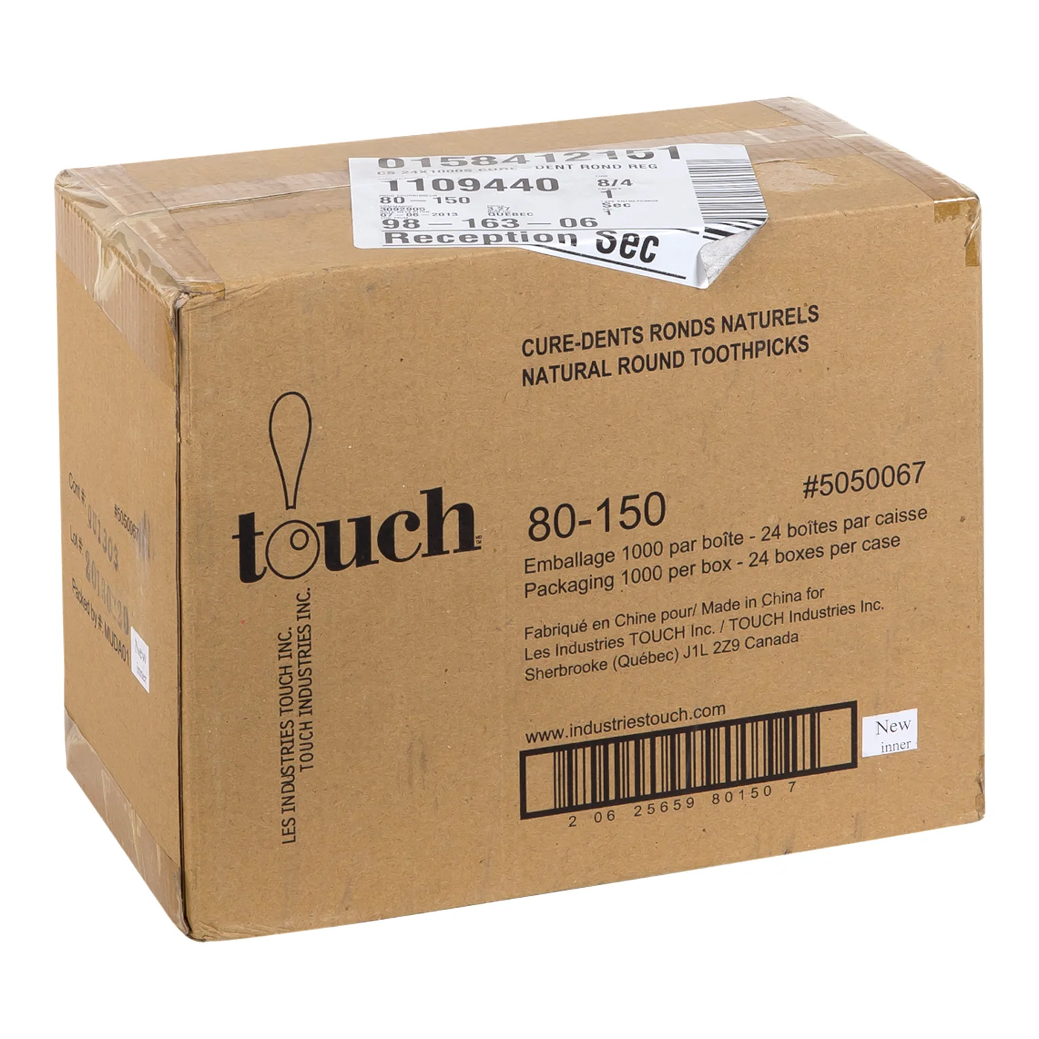 TOUCH - TOOTHPICKS ROUND REGULAR 24x1000 PK