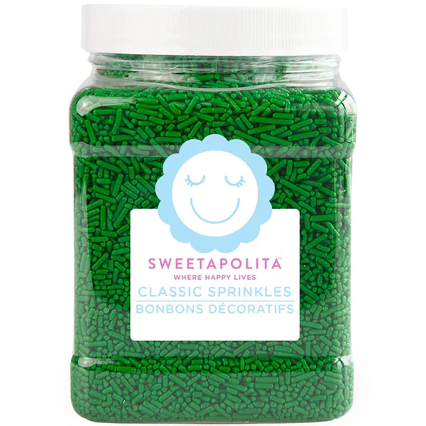 SWEETAPOLITA - BRIGHT GREEN CRUNCHY SPRINKLES TUB 6x725 GR