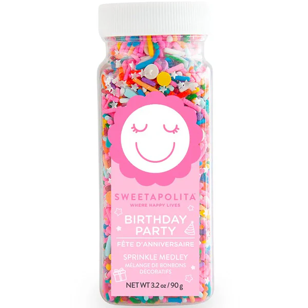 SWEETAPOLITA - BIRTHDAY PARTY VEGAN SPRINKLE MEDLEY BOTTLE 48x90 GR