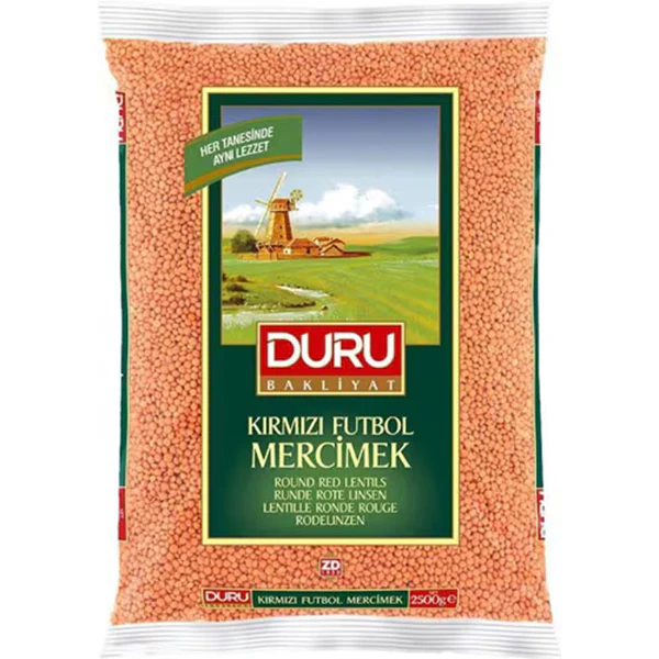 DURU - ROUND RED LENTILS 8x2 KG