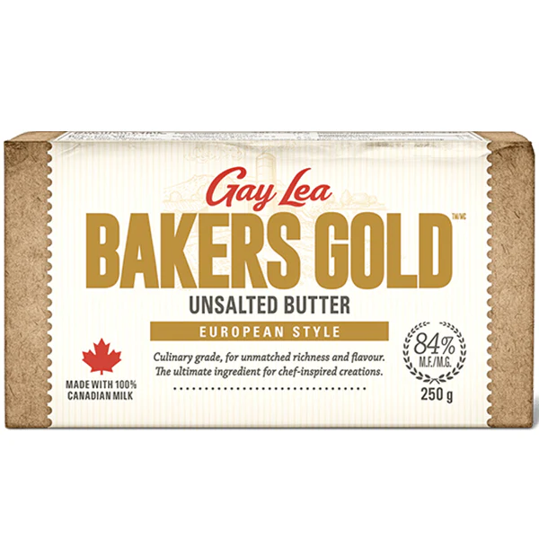 GAY LEA - BUTTER BAKERS GOLD UNSALTED 20x250 GR