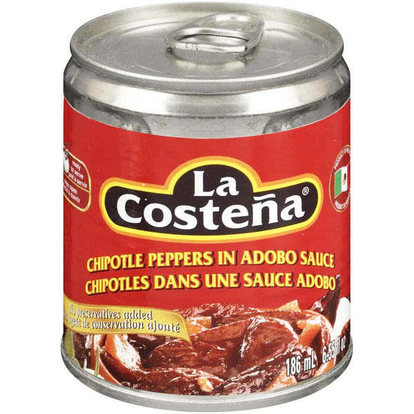 LA COSTENA - CHIPOTLE PEPPERS IN ADOBO SAUCE 24x186 ML