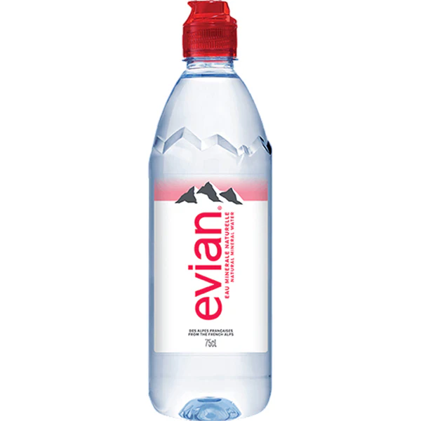 EVIAN - PINK BOX SPORTCAP 12x750 ML