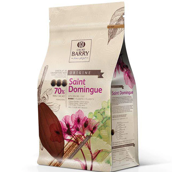 CACAO BARRY - SAINT DOMINIGUE70% PISTOLES 1KG