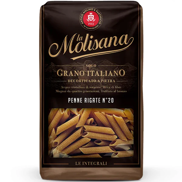 LA MOLISANA - #20 PENNE RIGATI WHOLE WHEAT 12x500 GR