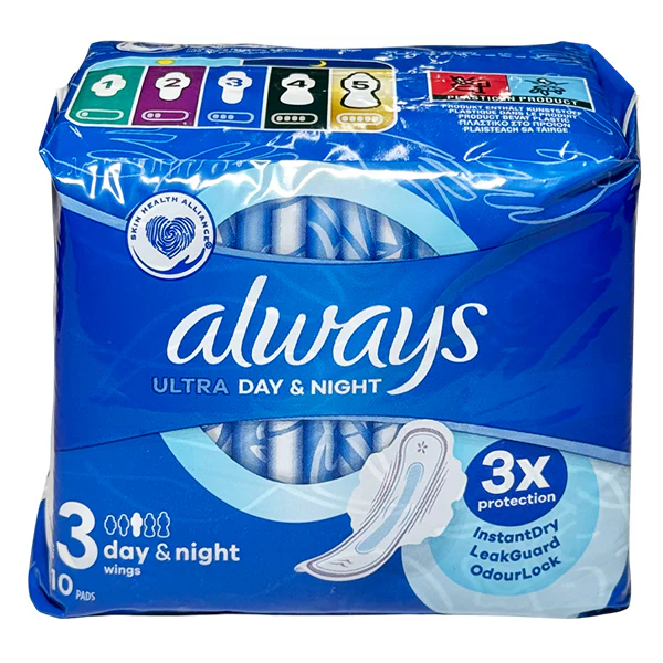 ALWAYS - ULTRA NIGHT WINGS SIZE 3 10CT