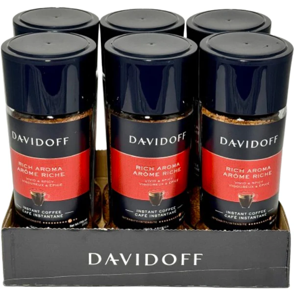 DAVIDOFF - RICH AROMA INSTANT COFFEE 6x100 GR