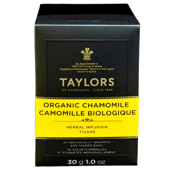 TAYLORS OF HARROGATE - ORGANIC CHAMOMILE TEA 50GR 6x20 PK