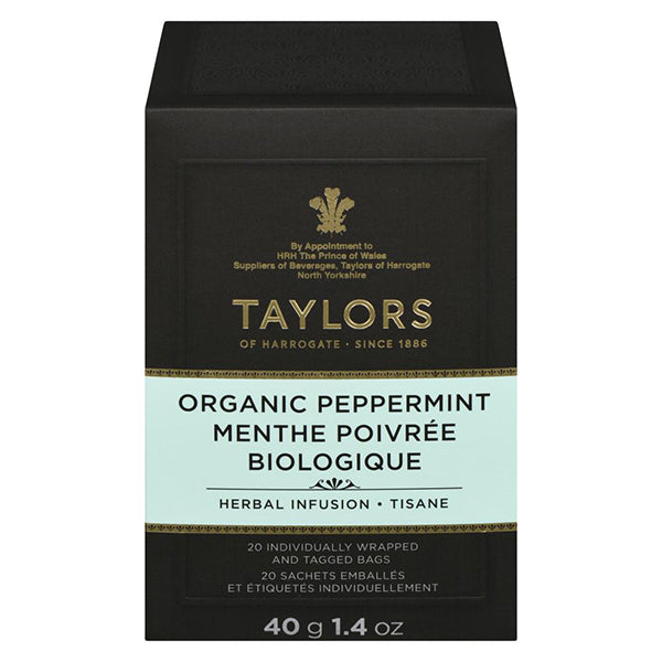 TAYLORS OF HARROGATE - ORGANIC PEPPERMINT TEA 50GR 6x20 PK