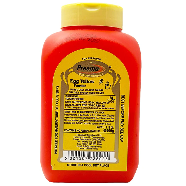 PREEMA - FOOD COLOUR EGG YELLOW 400GR