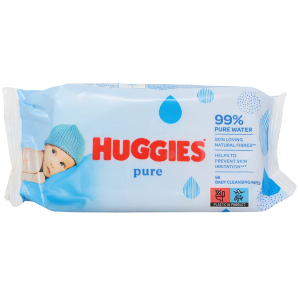 HUGGIES - WIPES PURE GENTLE 56CT