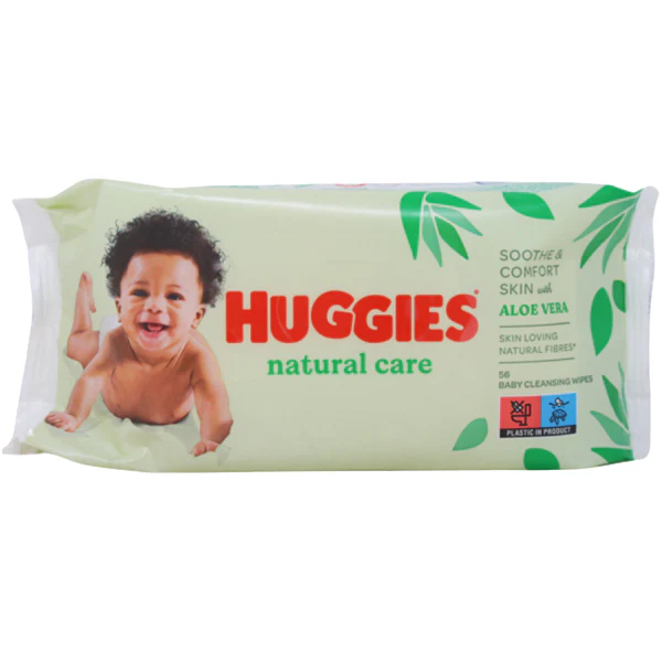 HUGGIES - NATURAL CARE ALOE VERA 56CT
