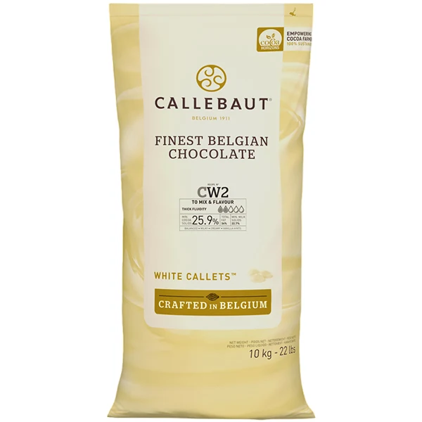 CALLEBAUT - WHITE CHOCOLATE CALLETS 10KG